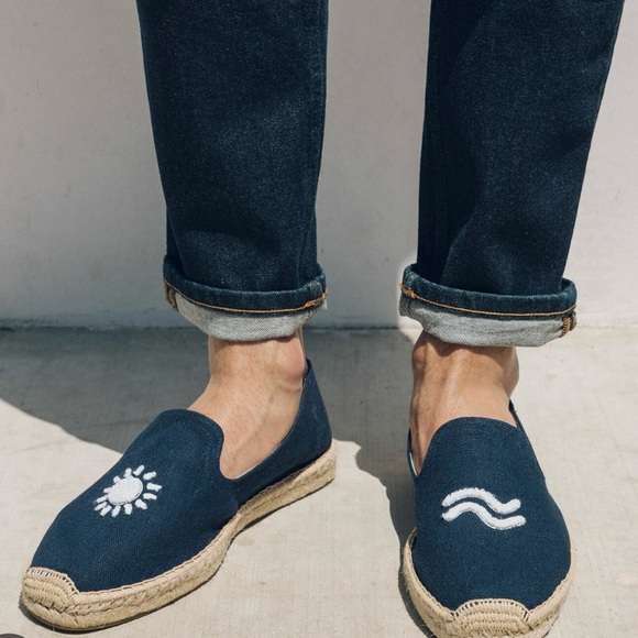 NIB Soludos wave runner marine blue waves espadrille size 8 - Picture 2 of 2